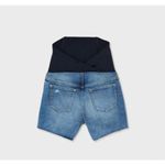 Isabel Maternity Womens Size 8/29 4" Over Belly Midi Maternity Shorts Blue Photo 1