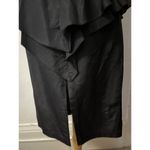 Vintage Wayne Diamond black Sweetheart tiered silky satin ruffled cocktail dress Photo 7