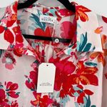 NWT Emily Wonder Women's Floral Short Sleeve Top Blouse Multi Photo 4
