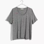 Madewell Embroidered U-Neck Tee Photo 3