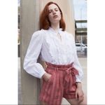 Rebecca Taylor  Stripe linen high rise shorts 8 Photo 6