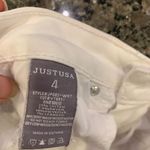 Just USA  White Skinny Jeans Raw Edge Size 4 Photo 1
