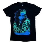 Billie Eilish  Neon Blue Black T shirt Size Medium Unisex Concert EUC Photo 0