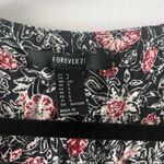 Forever 21  Women's Small Romper Floral Print Button Front Tie Tassel Waist Photo 1