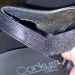 Corkys Black Vegan Leather Jute Wedge Sandals Size 9 Photo 6