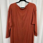 Free People Beach Red Rust Dream Of You Henley Cotton Oversized Dress Sz.XS Photo 10
