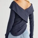 Free People ✨ Women's Marley Navy Sz Medium Top✨ Photo 2