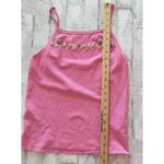Y2K Pink Stretchy Knit Baby Tank Top Embroidered Dainty Flowers No Sz Size undefined Photo 3