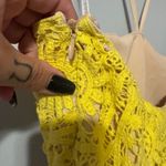 Foxiedox  Yellow and Cream Lace Halter Dress size Small Photo 7