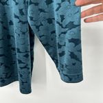 Bechamel Womens Velvet Floral Top Teal Blue Long Sleeve Boho Stretch Size 2X Photo 3