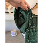 Faeriesty Green Sequin Mermaid Dress with Side Slit Size XSmall Photo 5