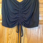 Pac Sun Me To We Black Ruched Front Tank Top Crop NWT Size Medium Photo 1