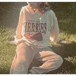 Aelfric Eden  Streetwear Cherry Print Hooded Sweatshirt Size M Photo 2