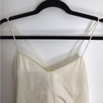 Vintage Acetate White Satin Cami Camisole Tank Midi Slip Dress Sz 8 Size M Photo 1