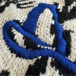 Anthropologie Floral Pop Embroidered Pullover Sweater Size XS Blue Motif Photo 6