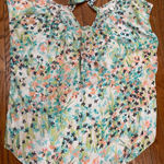 LC Lauren Conrad  Floral Blouse with Pastel Hues Photo 0