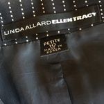 Ellen Tracy Linda Allard  Suit Jacket Wool Blend Black Pinstripe Black Wo… Photo 7