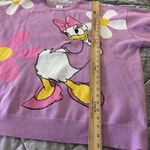 Disney Parks rare Daisy Duck Knit Sweater Purple Floral Pattern 2X heavy crew Photo 8