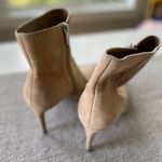 Vince Camuto  Allost Tan Taupe Genuine Suede Leather Heeled Boots Size 8.5 Photo 2