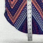 Amanda Uprichard  Silk Mini v neck lace up Dress S Chevron‎ Print Boho geometric Photo 2