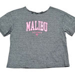 SheIn Womens XL Gray Malibu California Graphic T Shirt Top Wide Neck Souvenir NEW Photo 0