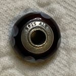 Pandora Authentic  Blue Flowers on for You Murano Glass Bead Purple 925 Photo 4