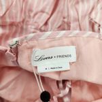 Lovers + Friends Isabeli Mini Dress Pink White Medium NWT Sleeveless Ruffles Photo 7