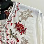 Johnny Was NWOT  Embroidered Floral Bohemia Long SHIRT Tunic Blouse Sz S Photo 3