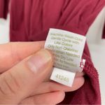 Garnet Hill  Burgundy Fax Wrap Fit & Flare 3/4 Sleeve Mini Dress Womens S Casual Photo 7