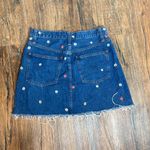 Madewell  Floral Embroidery Denim Miniskirt Rigid Denim A-Line Photo 2