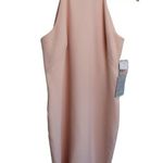 Marina Petal Pink Halterneck Bead Collar Ruffled Hem Formal Midi Photo 0