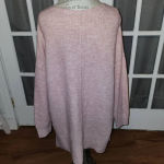 Free People Intimately Womens Pink Wool Blend Oversized V Neck Sweater XS Small Photo 1