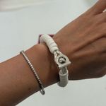 Salvatore Ferragamo Ferragamo Salvatore Off-White Gancini Calfskin Bracelet/L7.5” Photo 9