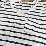 Ellison  White and Blue Stripes Pocket Tee Shirt Women’s Small Photo 2