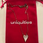 Adina Eden Elongated Pavé Heart Necklace Photo 1