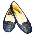 Michael Michael kors Navy Blue Ballet Flats with Gold Accent Size 7 Photo 1