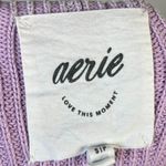 Aerie Studio Oversized Crewneck Sweater Boxy Lavender Long Sleeve Women's Medium Photo 4