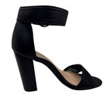 Penny Loves Kenny Size 7M Ankle Strap High Block Heel Sandals Perforated Toe Photo 3