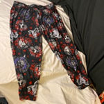 Disney Villains Jogger Pants Red Black Heart Tattoo Print 2X Photo 4