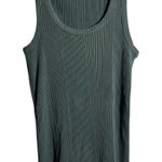 Aerie Ribbed Tank Top Green Scoop Neck Sleeveless Casual Basic Women's M Photo 0