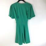 Velvet Torch  Dress A Line Fit & Flare Flutter Sleeve Stretch V Neck Green XS Photo 1
