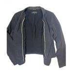 Rag and Bone Black Lamb Leather Collar Button Front Blazer Jacket Sz 10 Wo… Photo 5