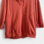 Free People Intimately Early Night Thermal Hoodie – Burnt Orange Cozycore Medium Photo 4