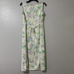 Sag Harbor Midi Dress Sz 6P 6 Petite Pastel Floral Sleeveless Tie Back Photo 4