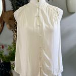Chelsea28 Ivory Sleeveless Button-Front Blouse - Size XS Photo 0