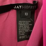 NWT Jay Godfrey Womens‎ Deep V Midi Cocktail Party Dress Sz 10 Fuschia Pink Photo 9