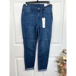Workshop Republic Clothing WORKSHOP Republic Jeans Size 6 Dark Blue High Rise Cuffed Skinny Ankle Stretch Photo 1