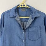 Athleta  Shirt Bootjack Chambray ButtonUp Denim Split Back Top Woman’s XS Blue Photo 1