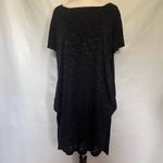 Chico's TRAVELERS by  Tunic Dress Sz 12 Black Circle Geometric Stretch Jacquard Photo 12
