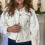 PacSun cropped white jean jacket Photo 2